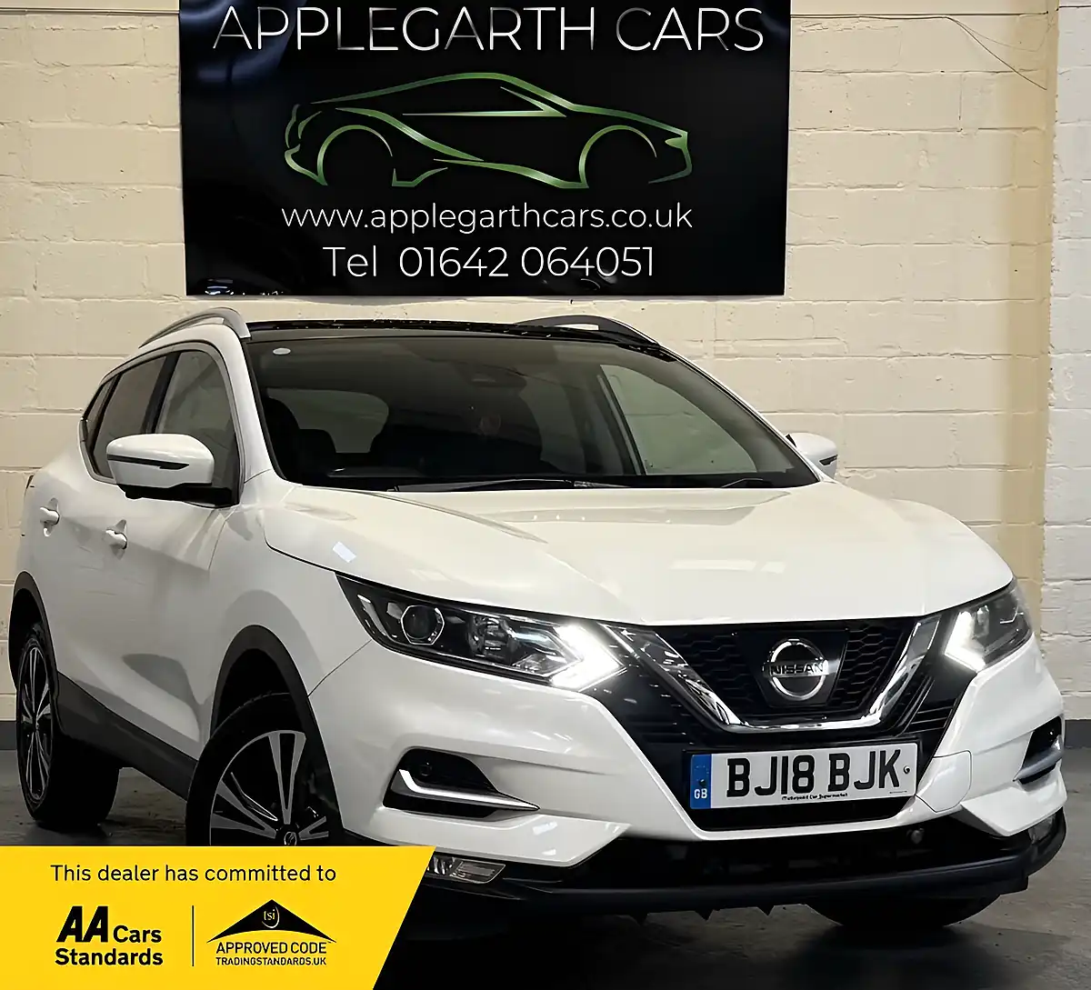 Used 2018 Nissan Qashqai N-Connecta White - Front View