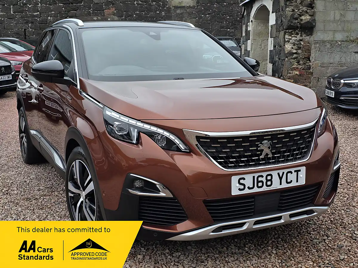 Used 2018 Peugeot 3008 GT Line Sunset Copper Metallic - Front View
