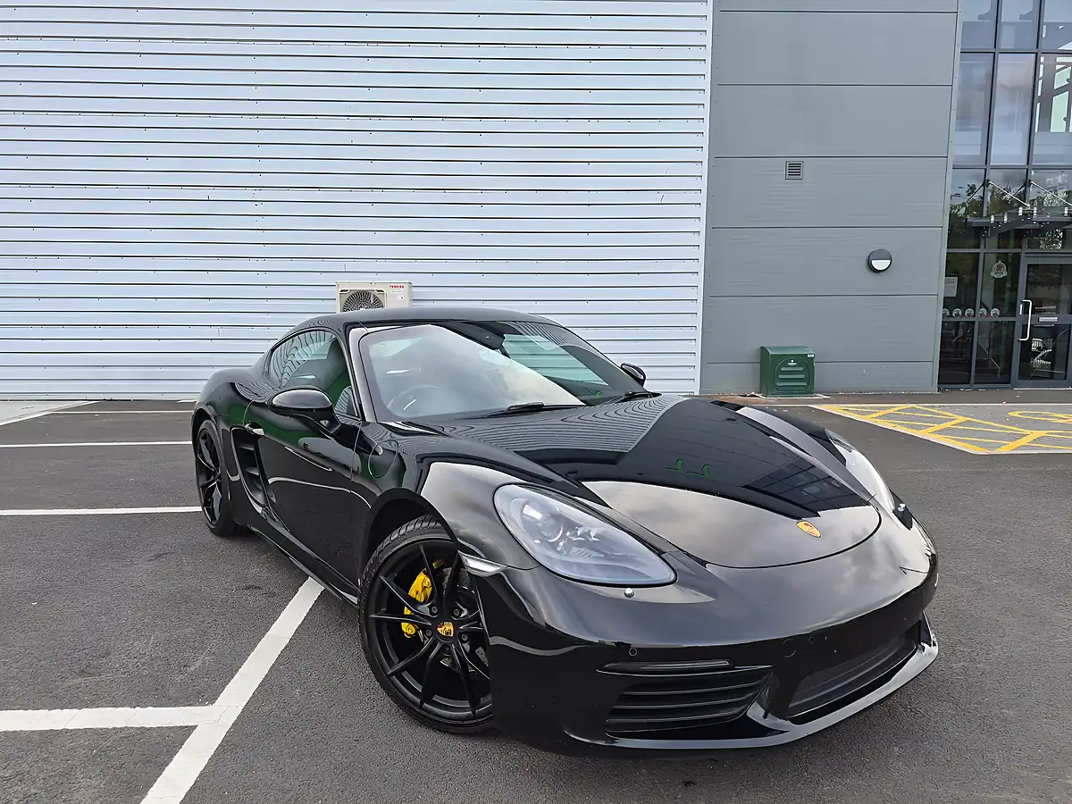 Used 2018 Porsche 718 Cayman Coupe Black - Front View