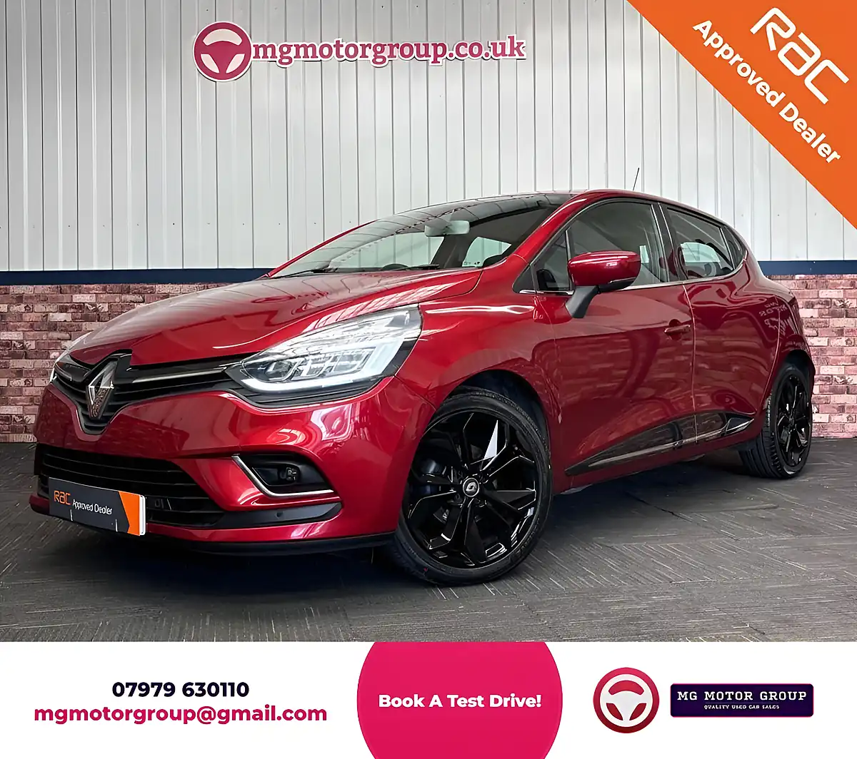 Used 2018 Renault Clio Signature Nav Mars Red - Front View