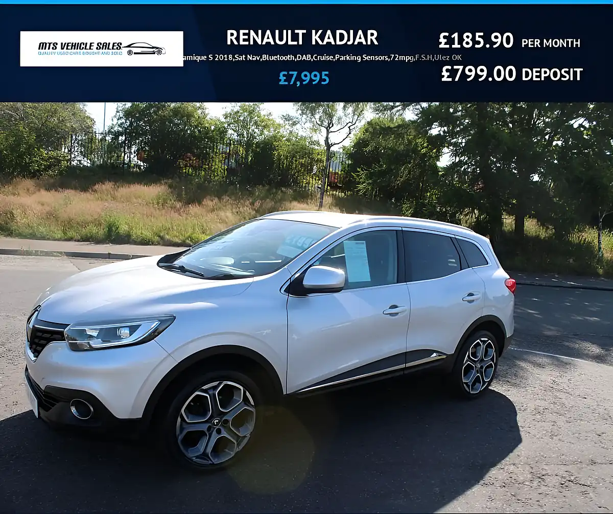 Used 2018 Renault Kadjar Dynamique S Silver - Front View