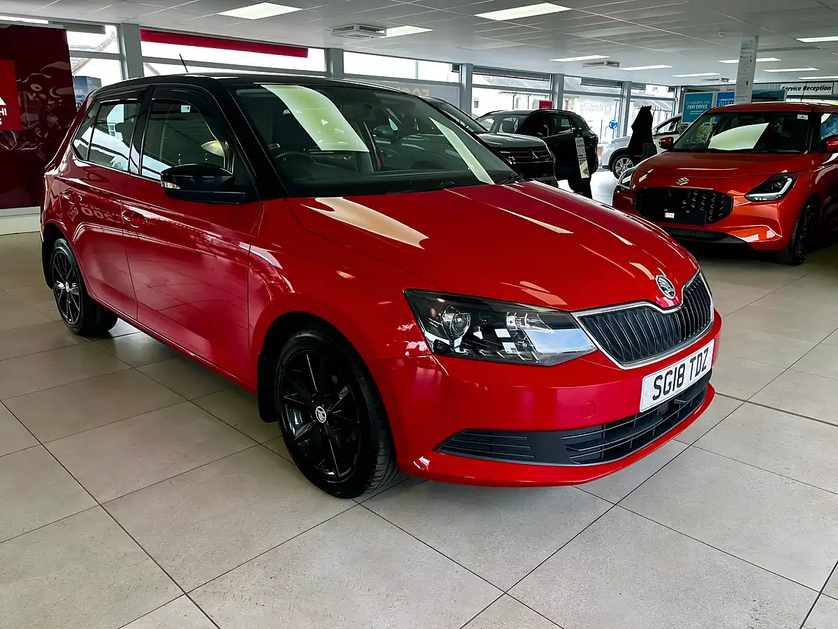 Used 2018 Skoda Fabia Colour Edition Red - Front View