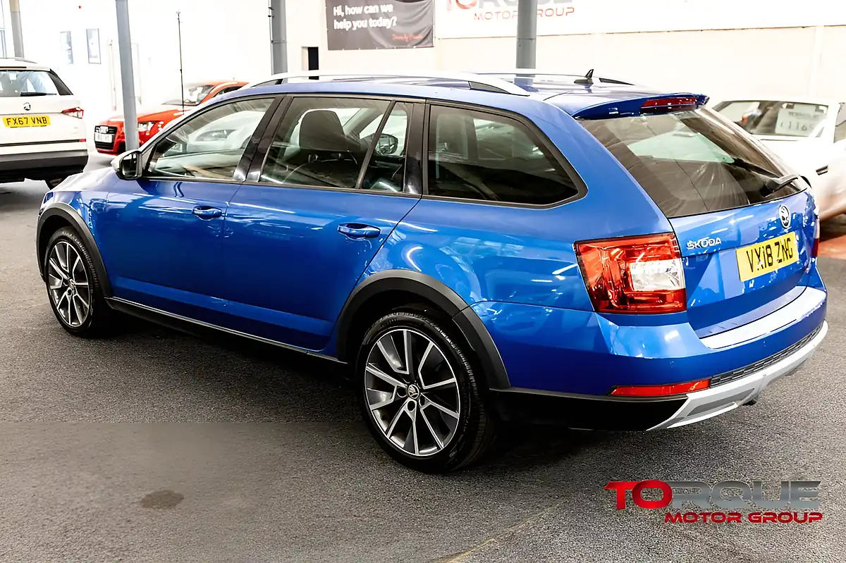 Used 2018 Skoda Octavia Scout Race Blue - Interior and Exterior details 12