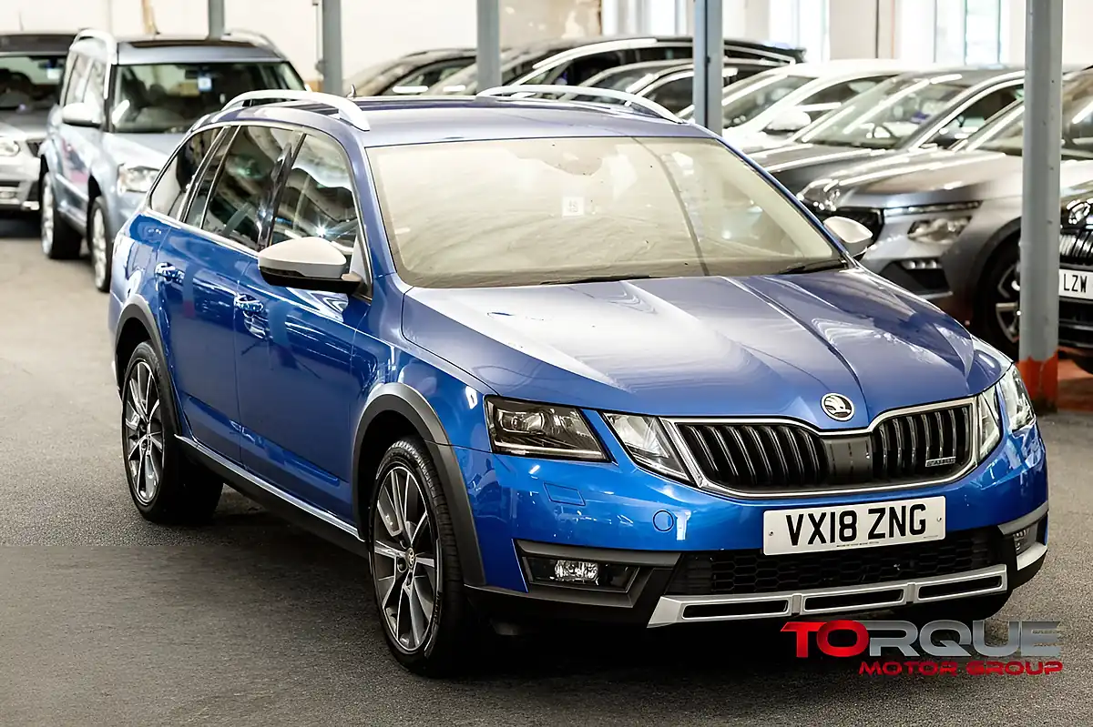 Used 2018 Skoda Octavia Scout Race Blue - Interior and Exterior details 3