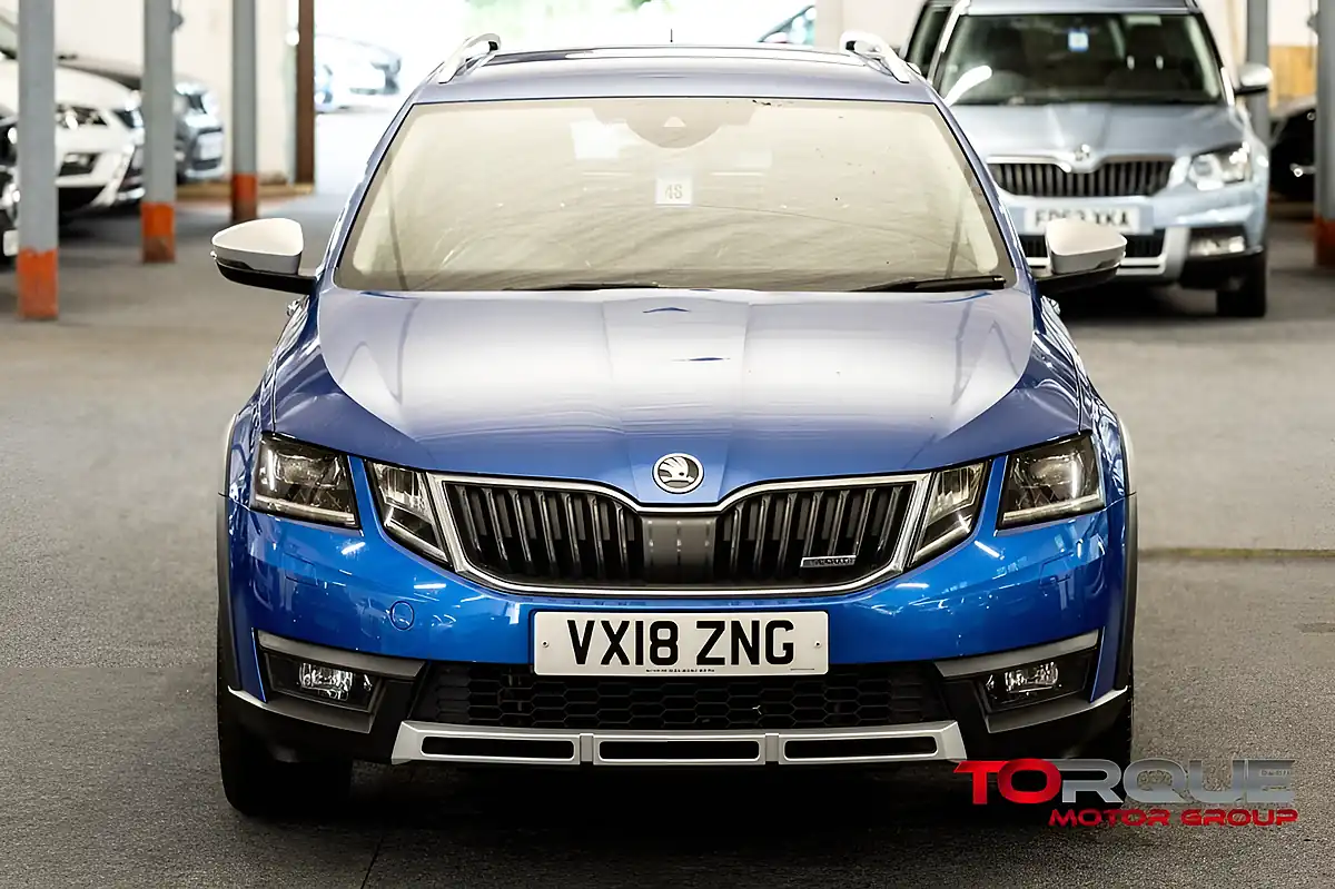 Used 2018 Skoda Octavia Scout Race Blue - Interior and Exterior details 4