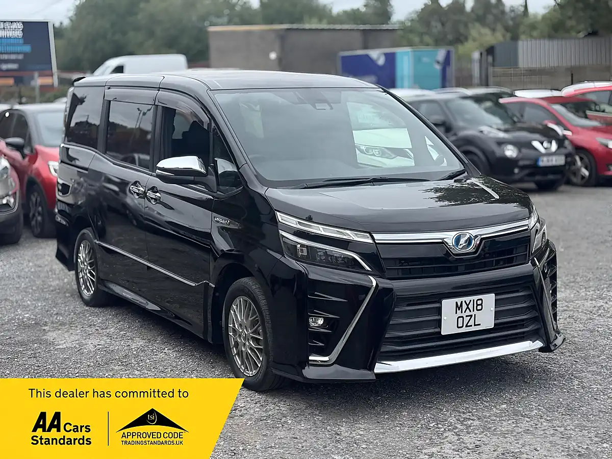 Used 2018 Toyota Voxy MPV Black - Front View