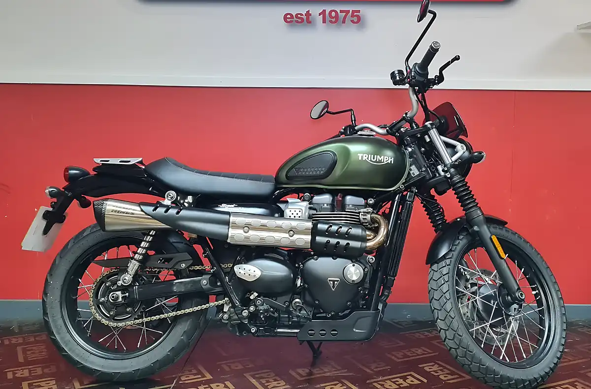 Used 2018 Triumph Scrambler 900 Street Scrambler Green - Interior and Exterior details 7