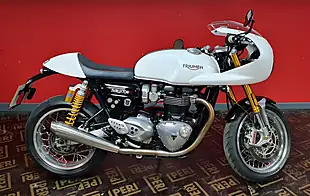 Used 2018 Triumph Thruxton 1200 R White - Interior and Exterior details 11