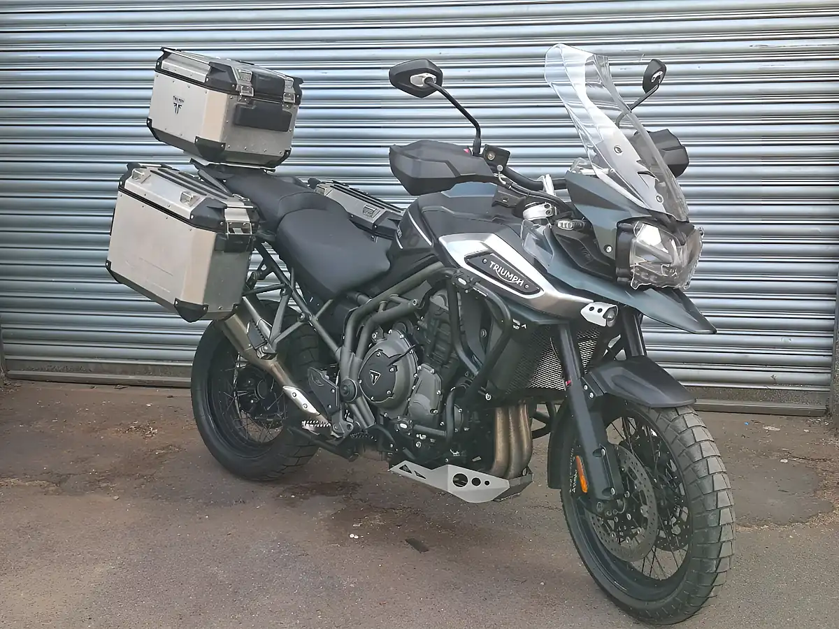 Used 2018 Triumph Tiger Xca Blue - Front View