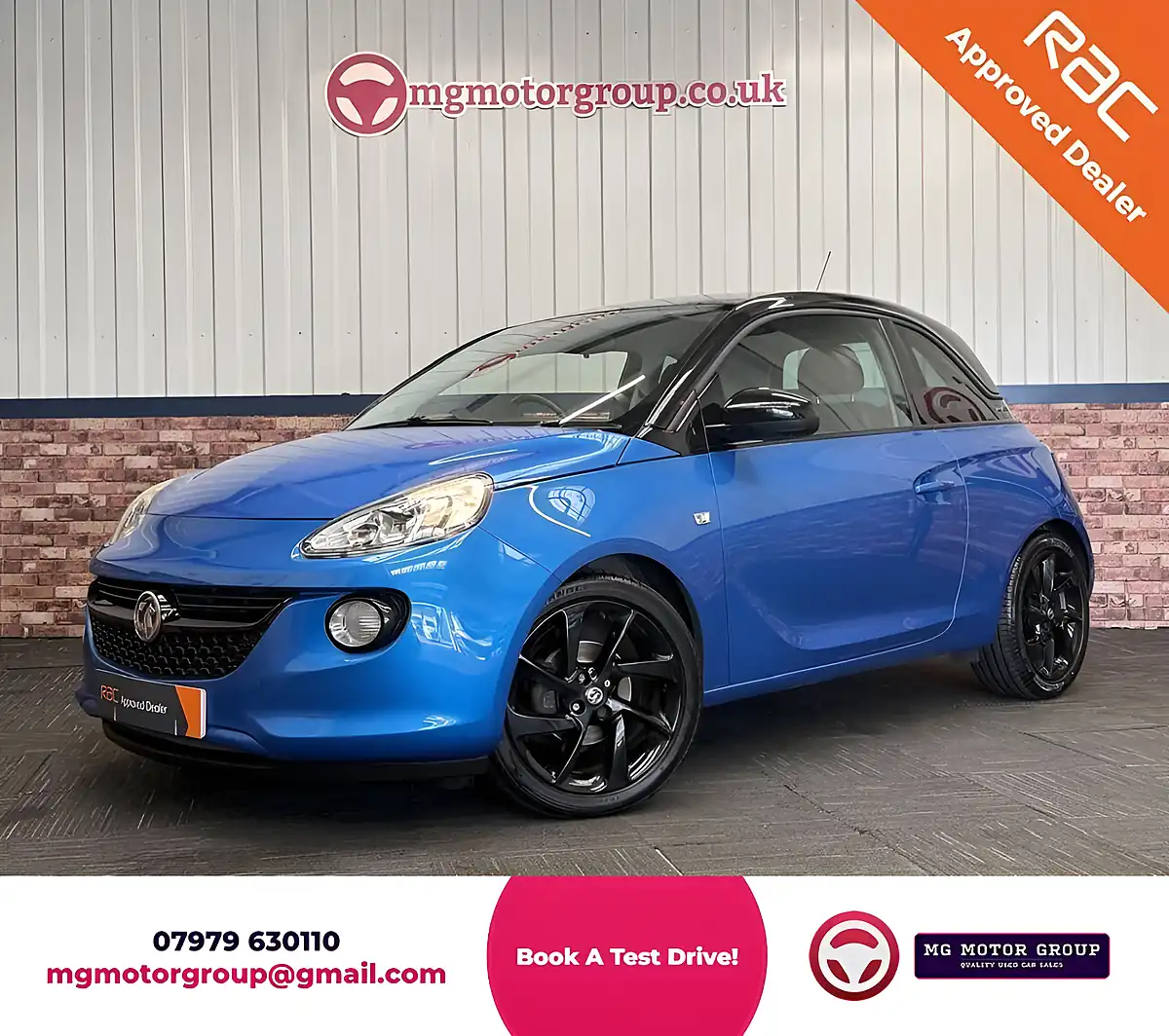 Used 2018 Vauxhall Adam Energised Blue - Front View
