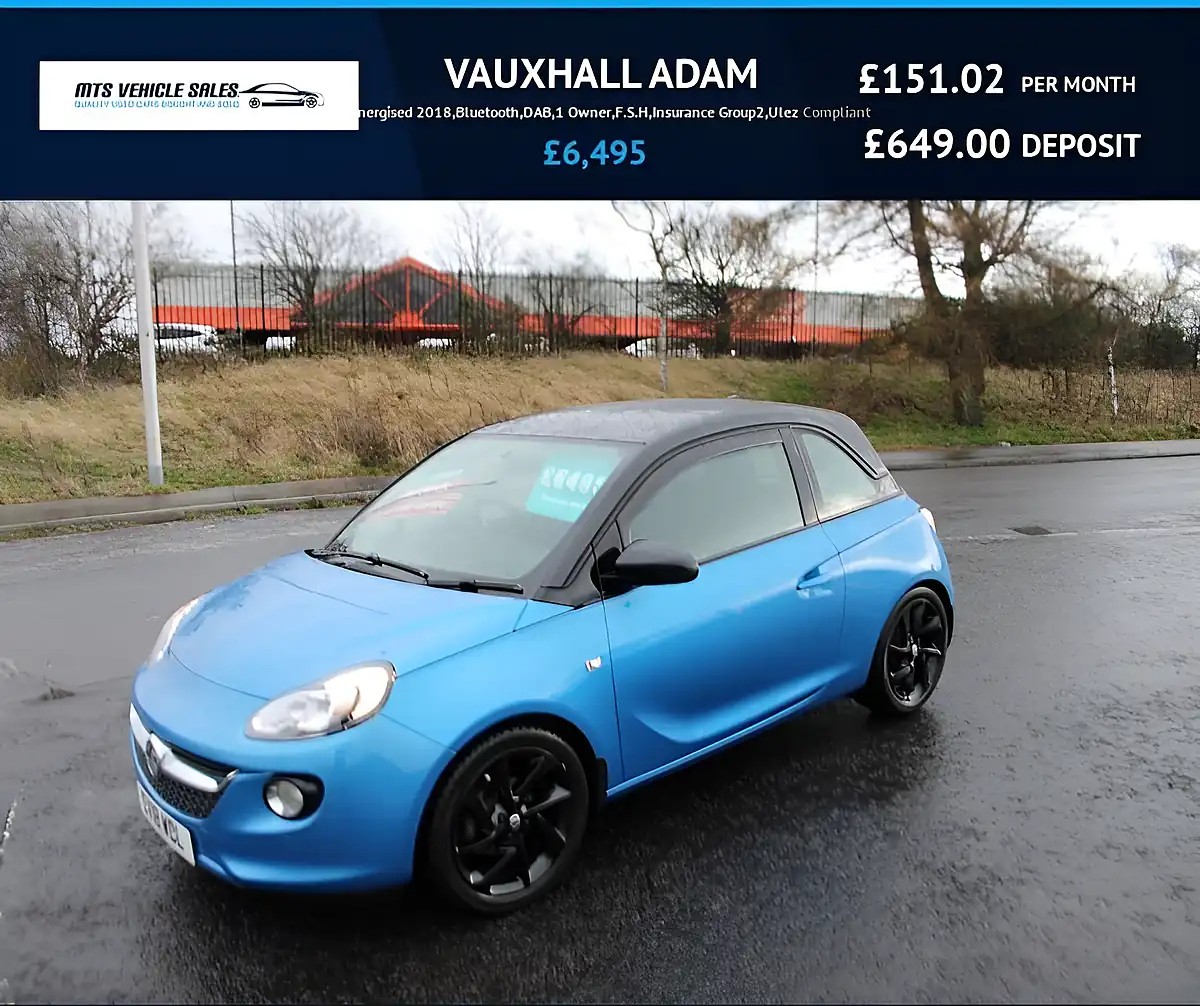 Used 2018 Vauxhall Adam Energised Blue - Front View