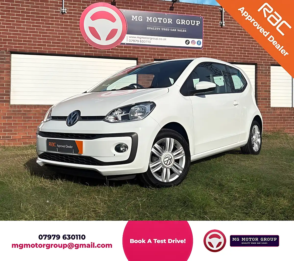 Used 2018 Volkswagen Up! High Up! Pure White - Front View