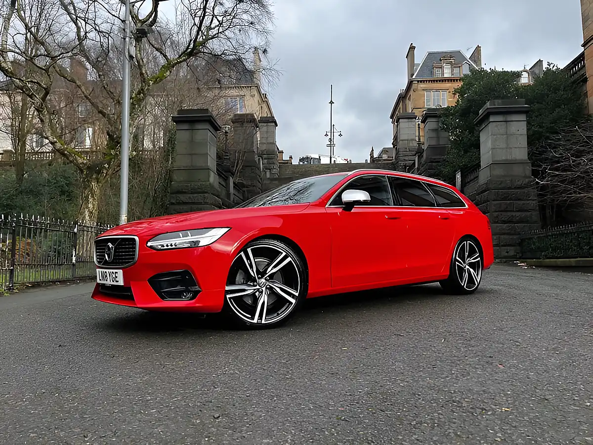 Used 2018 Volvo V90 R-Design Pro Passion Red - Front View