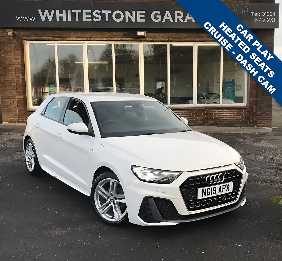 Used 2019 Audi A1 S Line Shell White - Front View