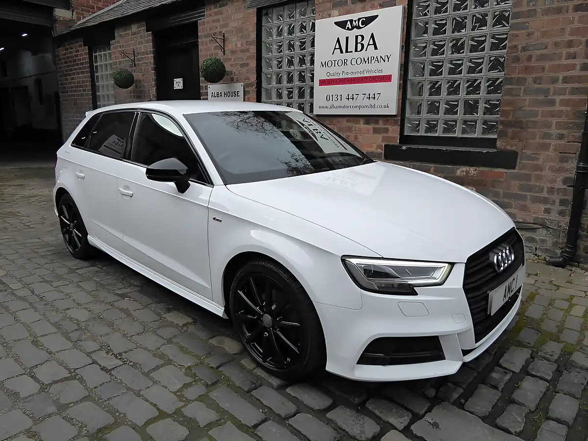 Used 2019 Audi A3 Black Edition White - Front View