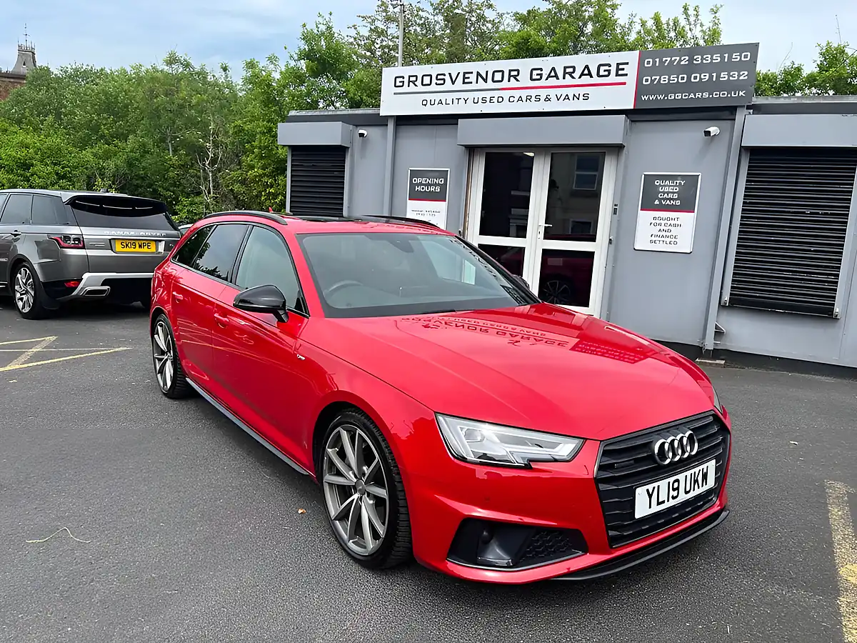 Used 2019 Audi A4 Avant Black Edition Tango Red Metallic - Front View