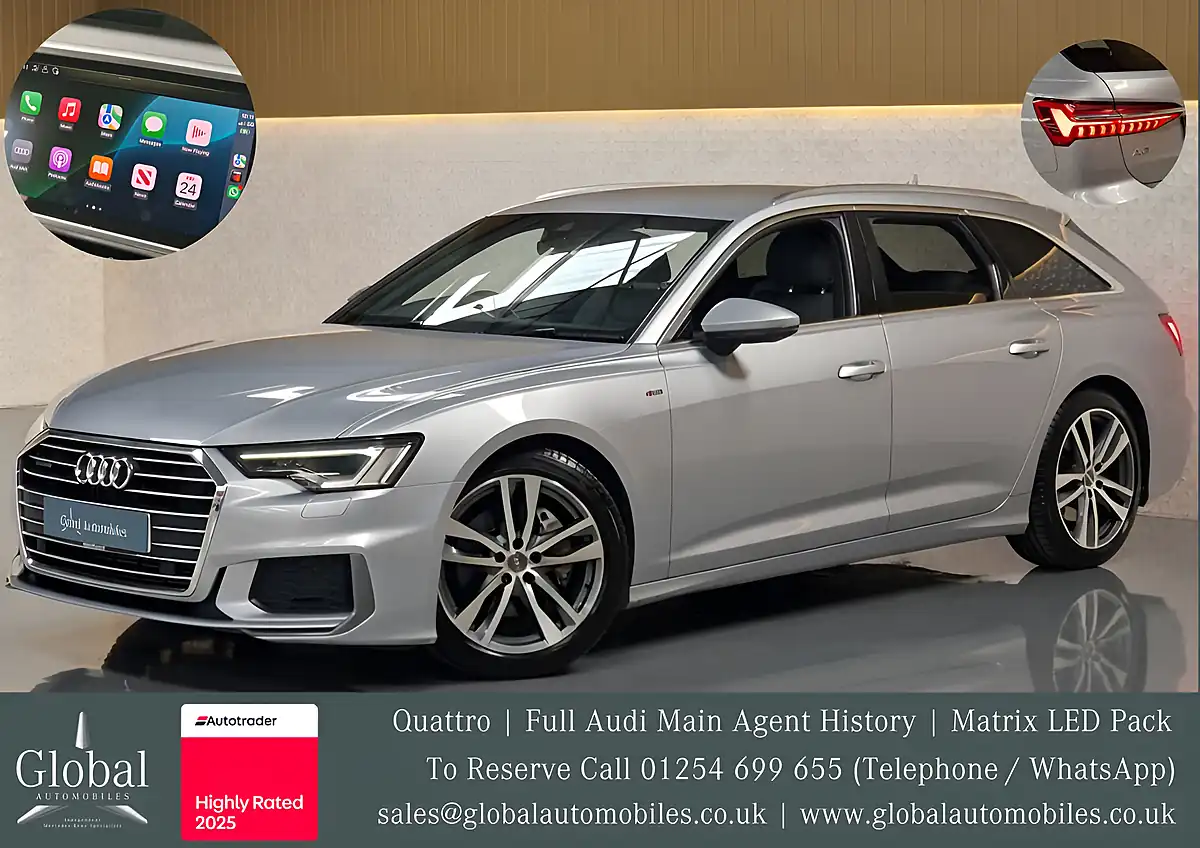 Used 2019 Audi A6 Avant S Line Florett Silver Metallic - Front View
