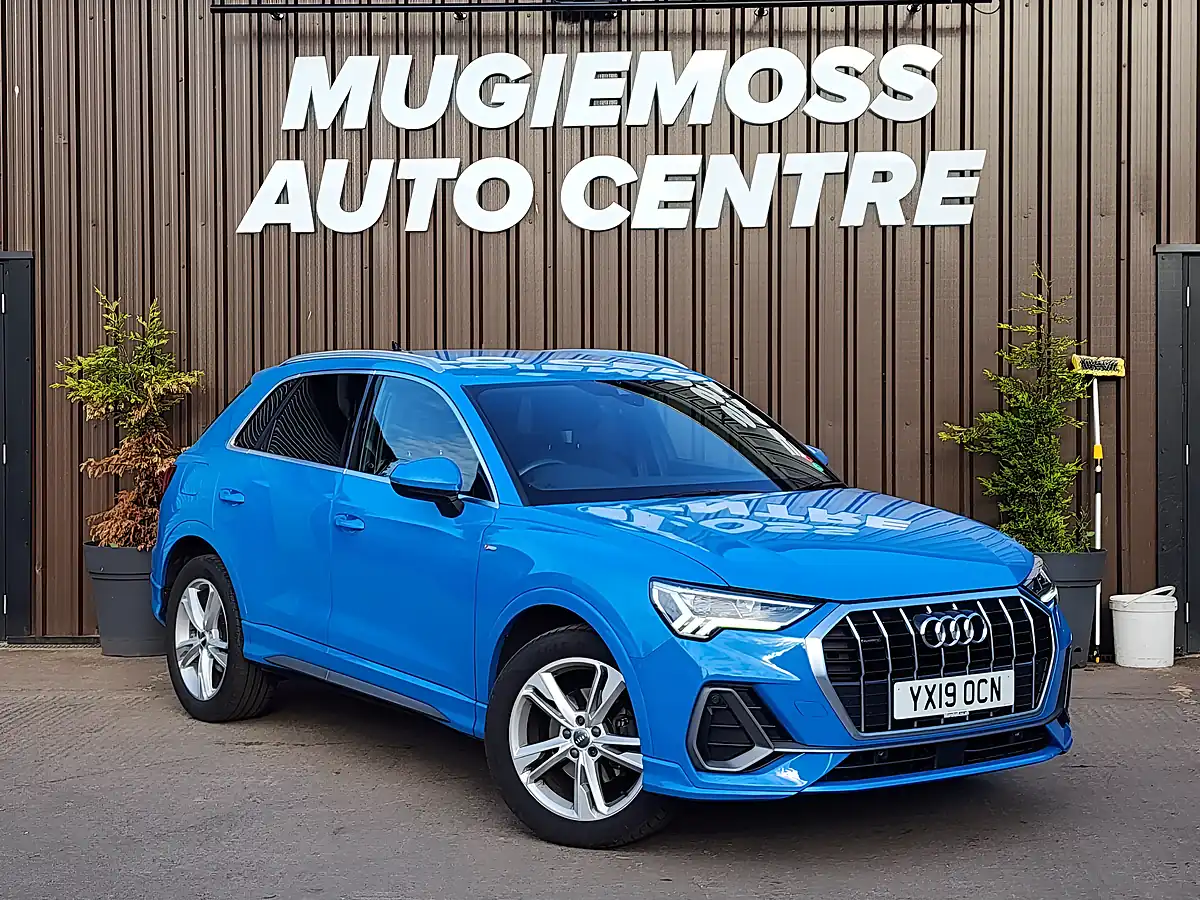 Used 2019 Audi Q3 S Line Blue - Front View