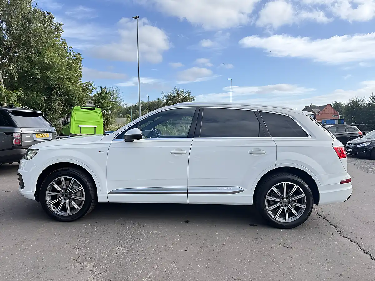 Used 2019 Audi Q7 S Line White - Interior and Exterior details 12