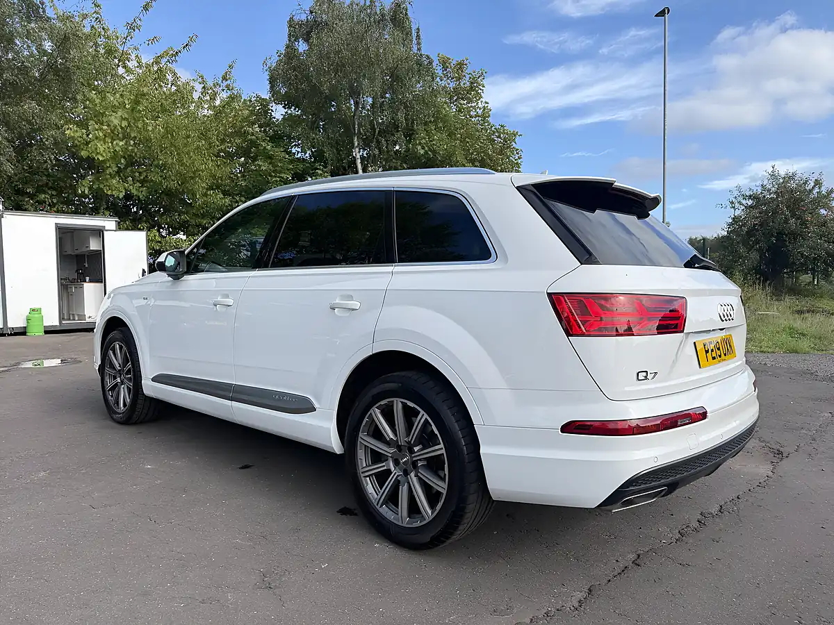 Used 2019 Audi Q7 S Line White - Interior and Exterior details 5