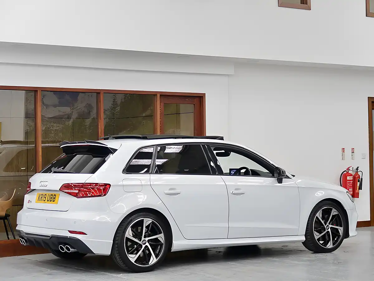 Used 2019 Audi S3 Black Edition Sportback White - Interior and Exterior details 13