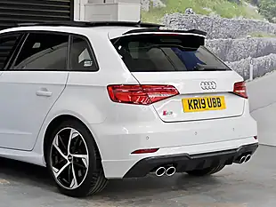 Used 2019 Audi S3 Black Edition Sportback White - Interior and Exterior details 8