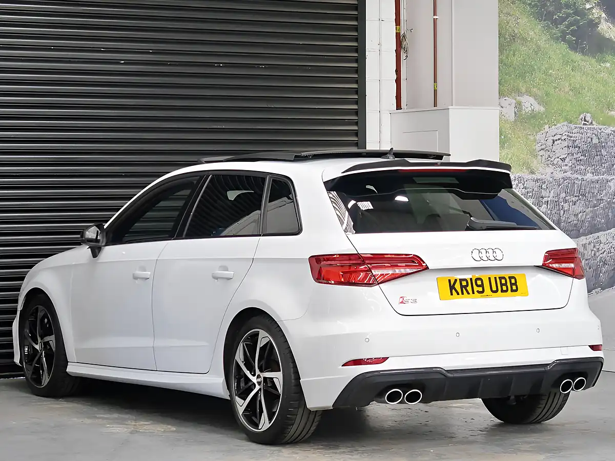 Used 2019 Audi S3 Black Edition Sportback White - Interior and Exterior details 9