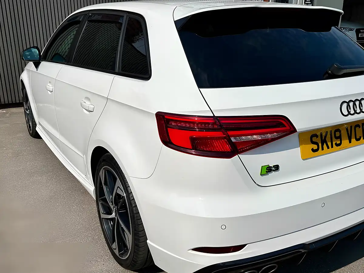 Used 2019 Audi S3 Black Edition Sportback White - Interior and Exterior details 7