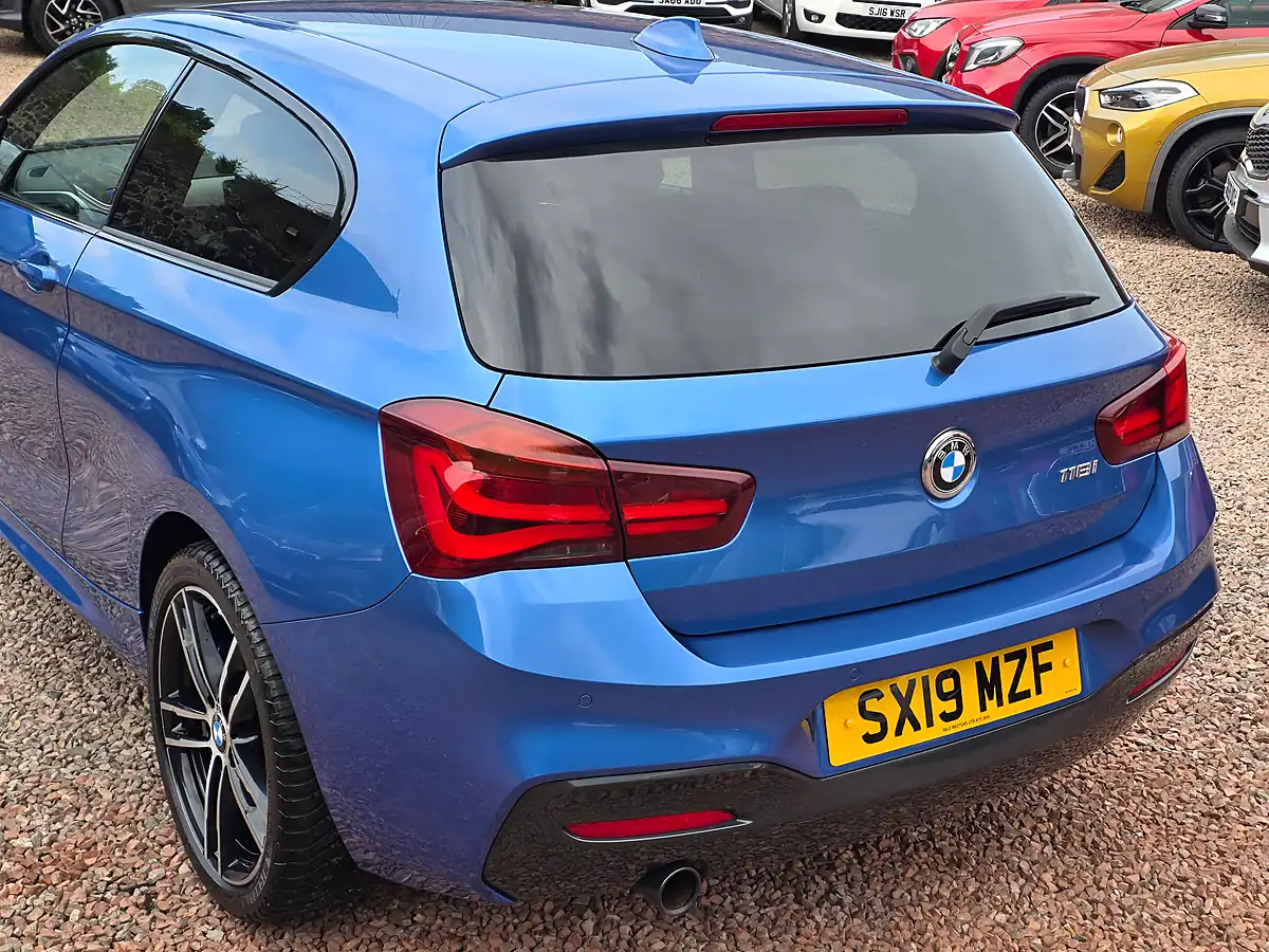 Used 2019 BMW 1 Series M Sport Shadow Edition Estoril Blue - Interior and Exterior details 16