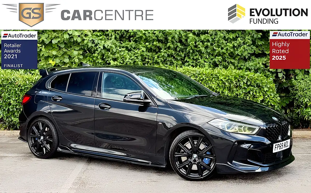Used 2019 BMW 1 Series M135i Black - Front View