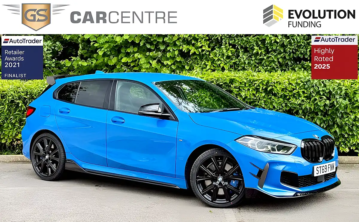 Used 2019 BMW 1 Series M135i Misano Blue - Front View