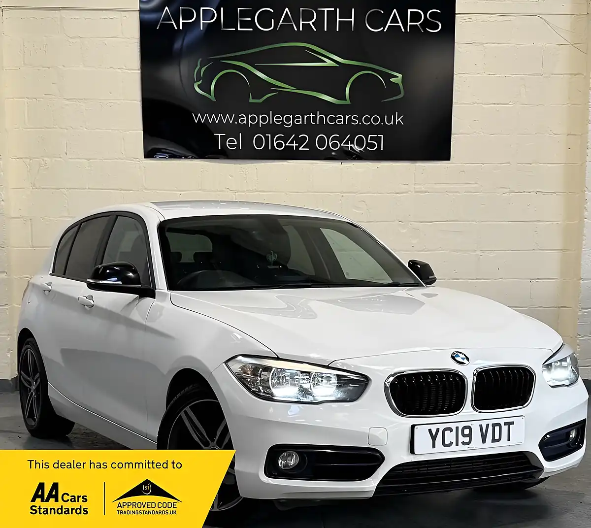 Used 2019 BMW 1 Series Sport White - Front View
