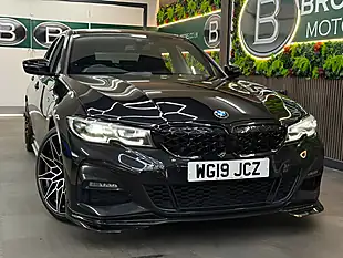 Used 2019 BMW 3 Series M Sport [7X Services, Body Kit and Competition Alloys] Black - Interior and Exterior details 3