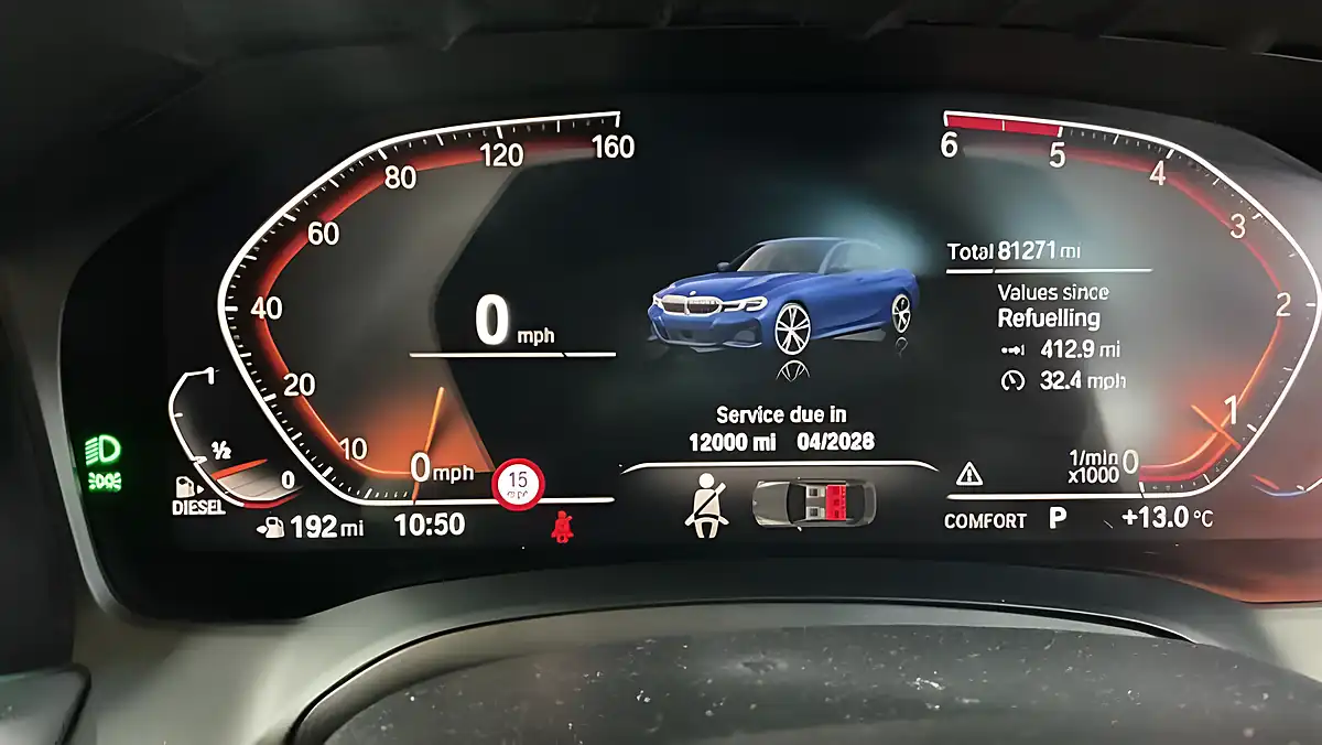 Used 2019 BMW 3 Series M Sport Blue - Interior and Exterior details 12