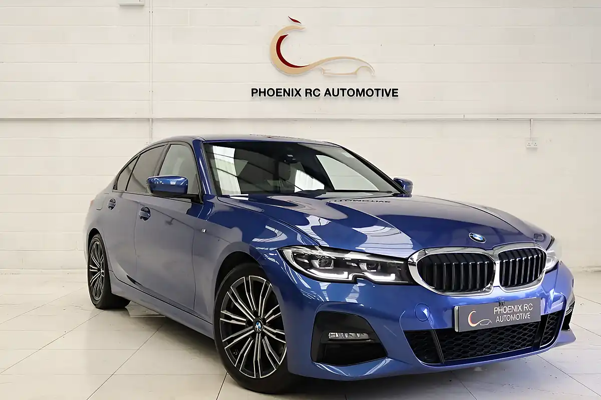 Used 2019 BMW 3 Series M Sport Portimao Blue - Front View