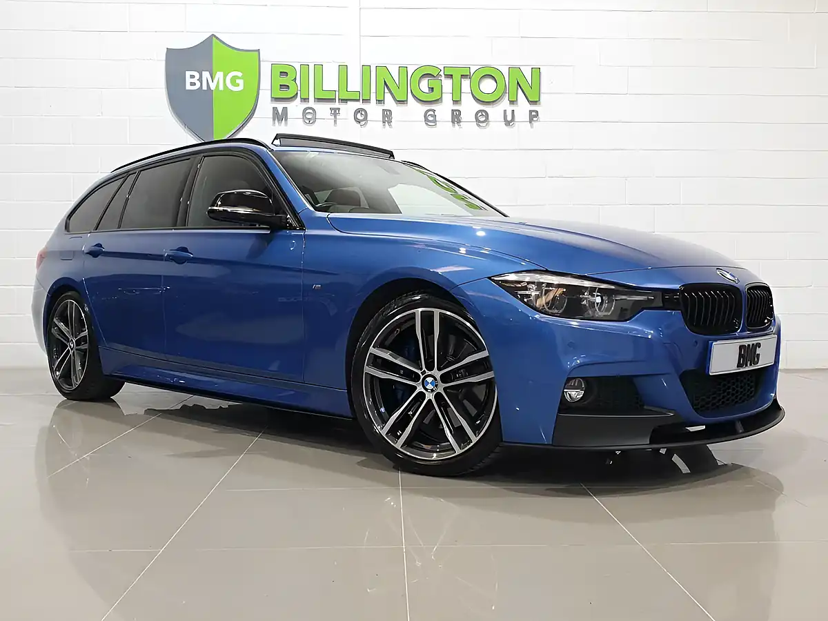 Used 2019 BMW 3 Series M Sport Shadow Edition Touring Blue - Front View