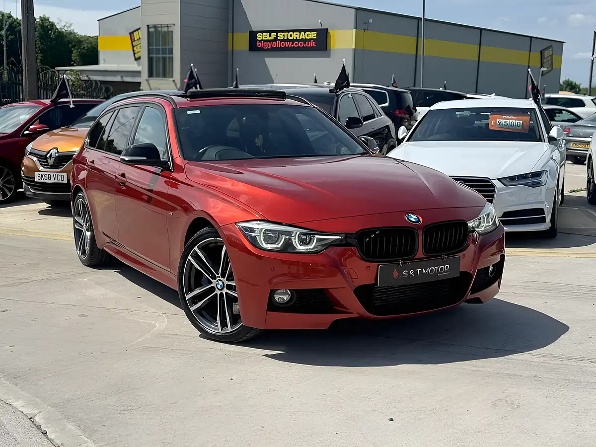 Used 2019 BMW 3 Series M Sport Shadow Edition Touring Orange - Front View