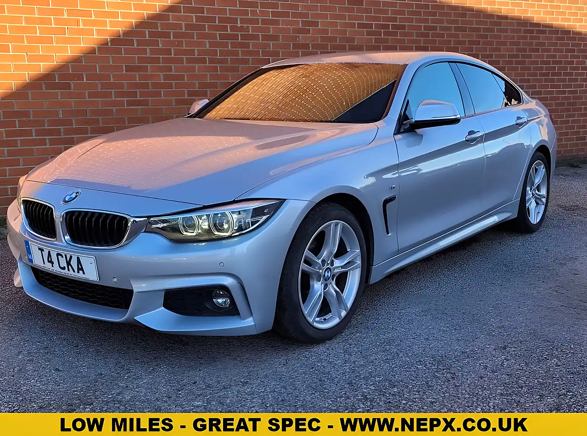 Used 2019 BMW 4 Series Gran Coupe M Sport Glacier Silver - Front View