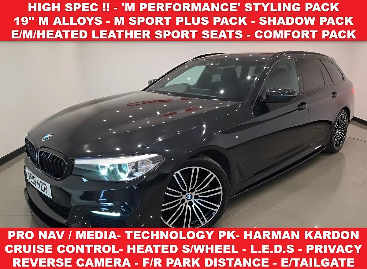 Used 2019 BMW 5 Series M Sport Black - Front View