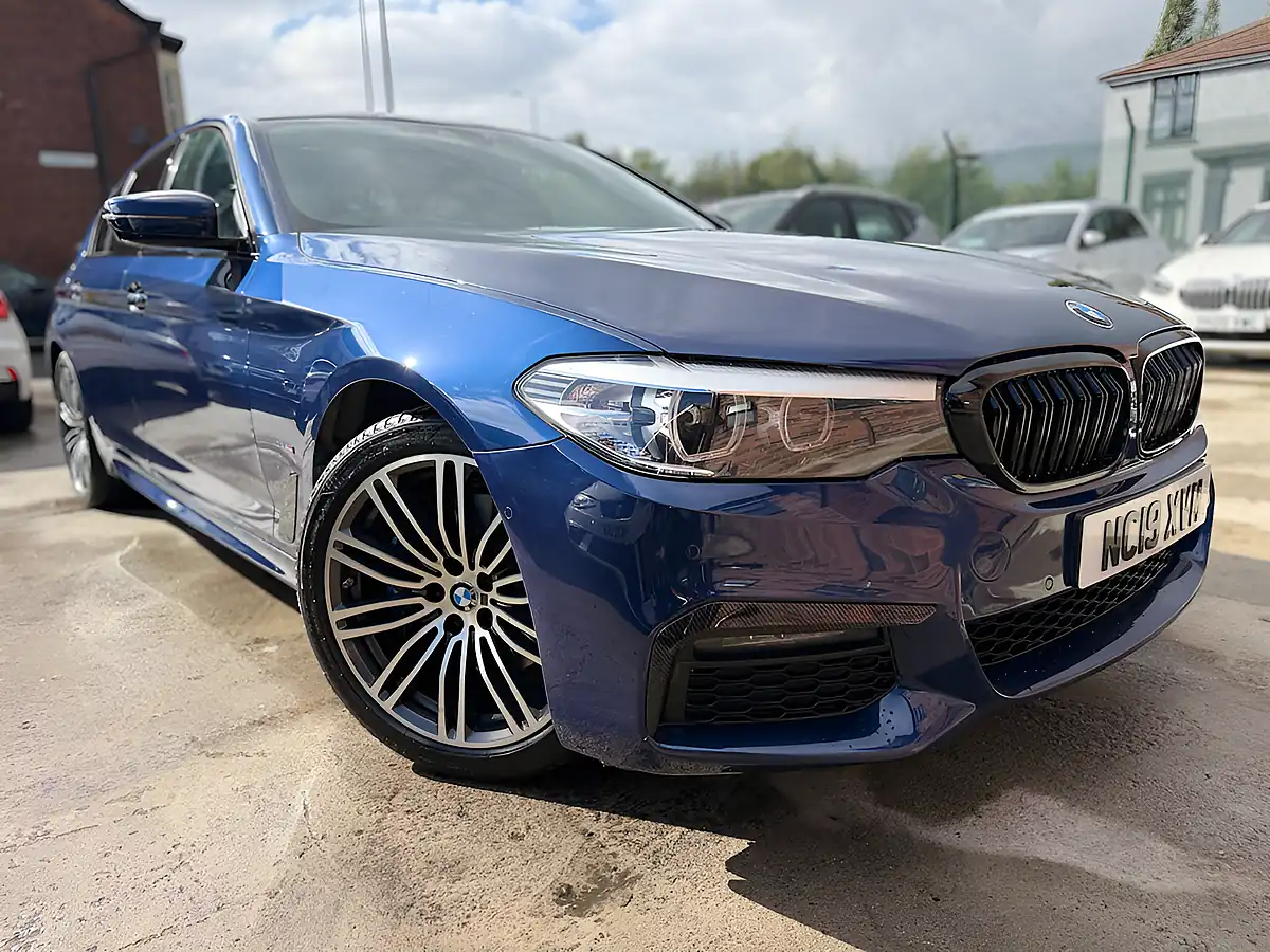 Used 2019 BMW 5 Series M Sport Mediterranean Blue - Front View