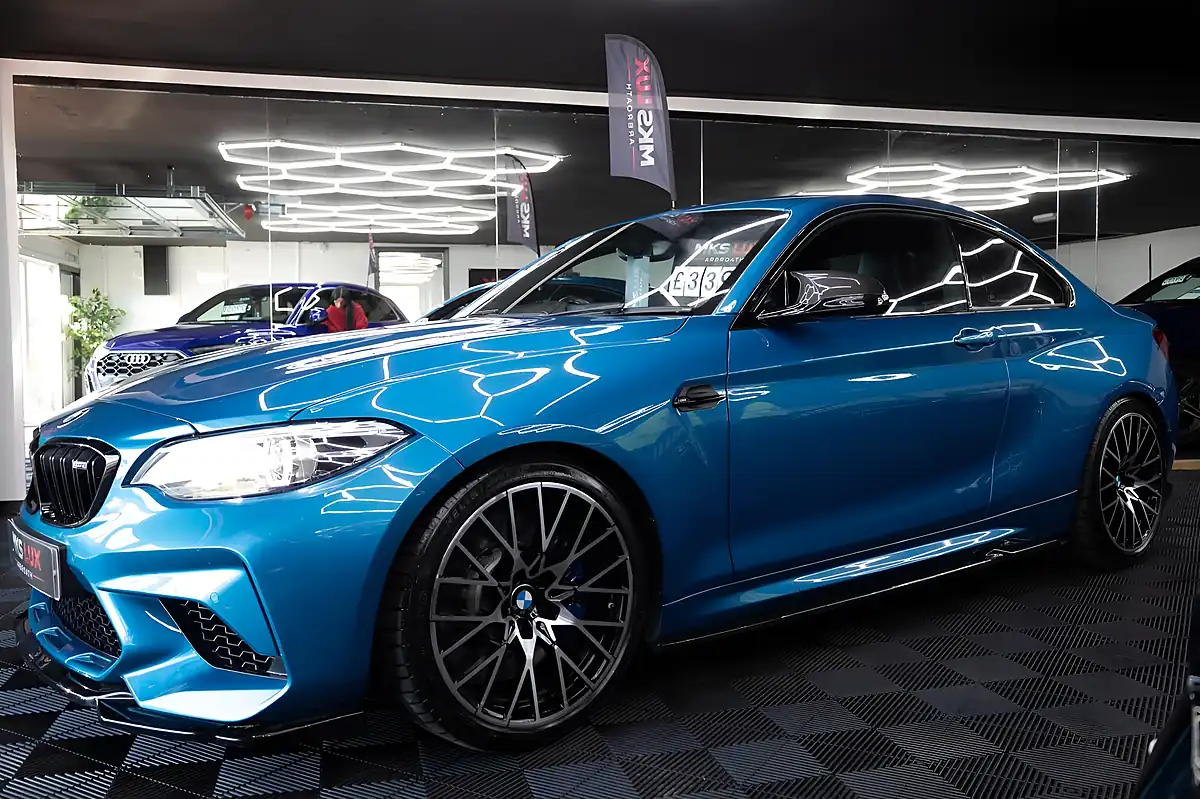 Used 2019 BMW M2 Competition Long Beach Blue - Interior and Exterior details 4