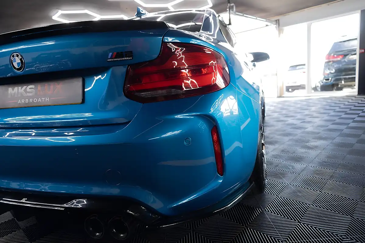 Used 2019 BMW M2 Competition Long Beach Blue - Interior and Exterior details 9