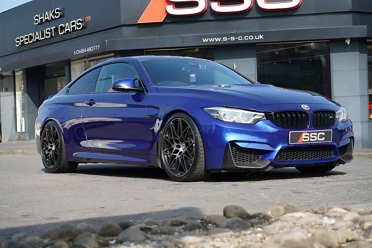 Used 2019 BMW M4 Competition San Marino Blue - Interior and Exterior details 4