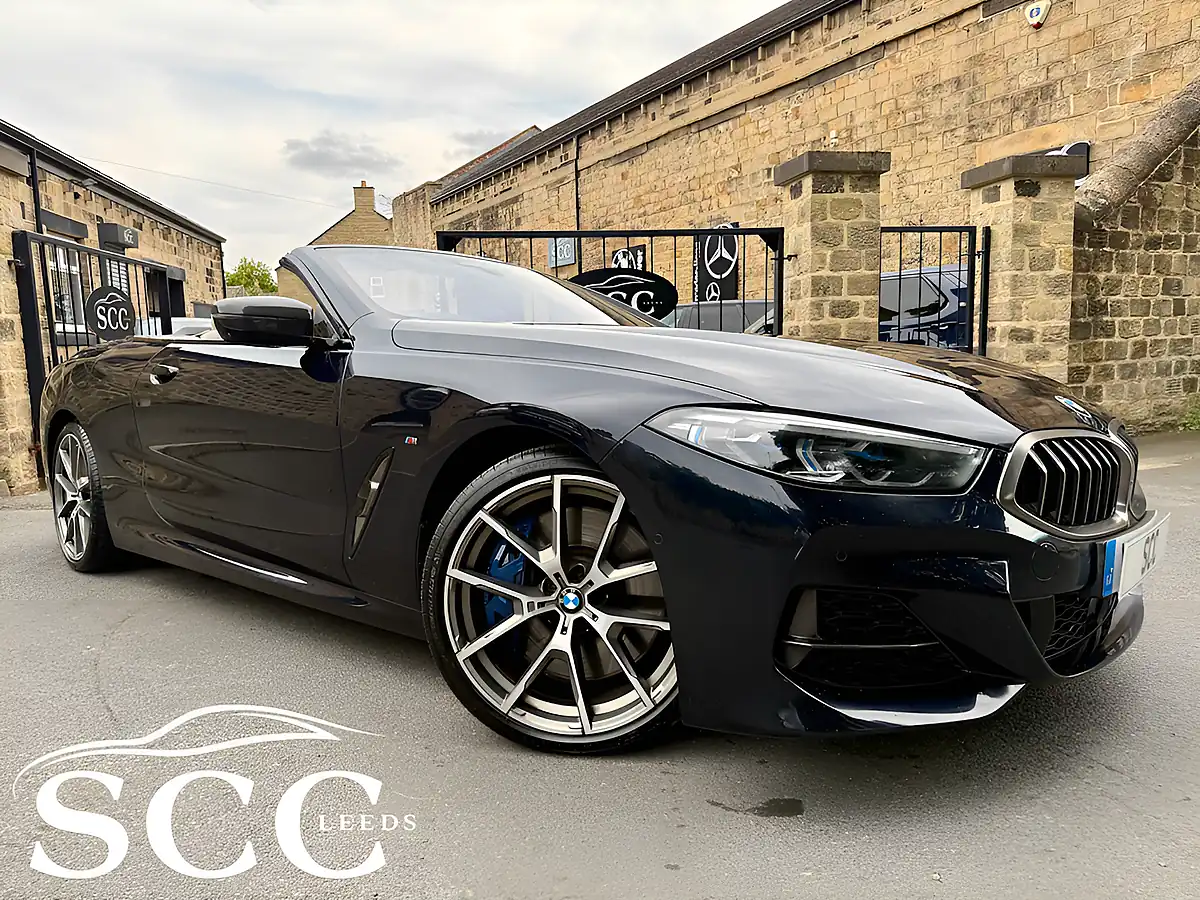 Used 2019 BMW M850i Convertible Carbon Black - Front View