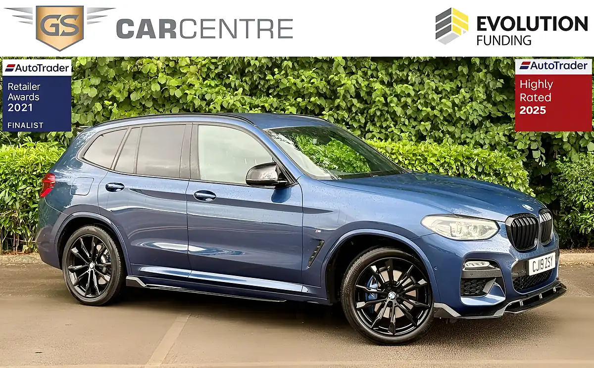 Used 2019 BMW X3 M Sport Blue - Front View