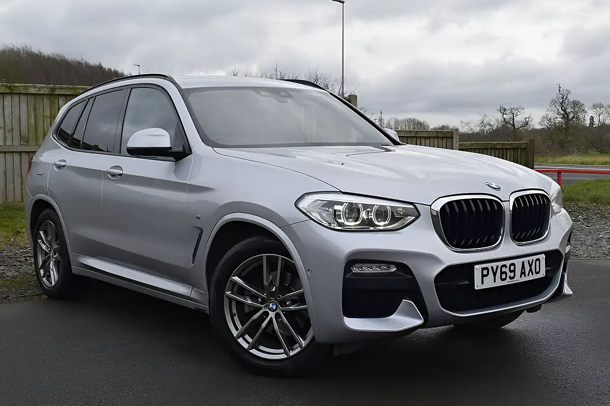 Used 2019 BMW X3 M Sport Glacier Silver - Front View