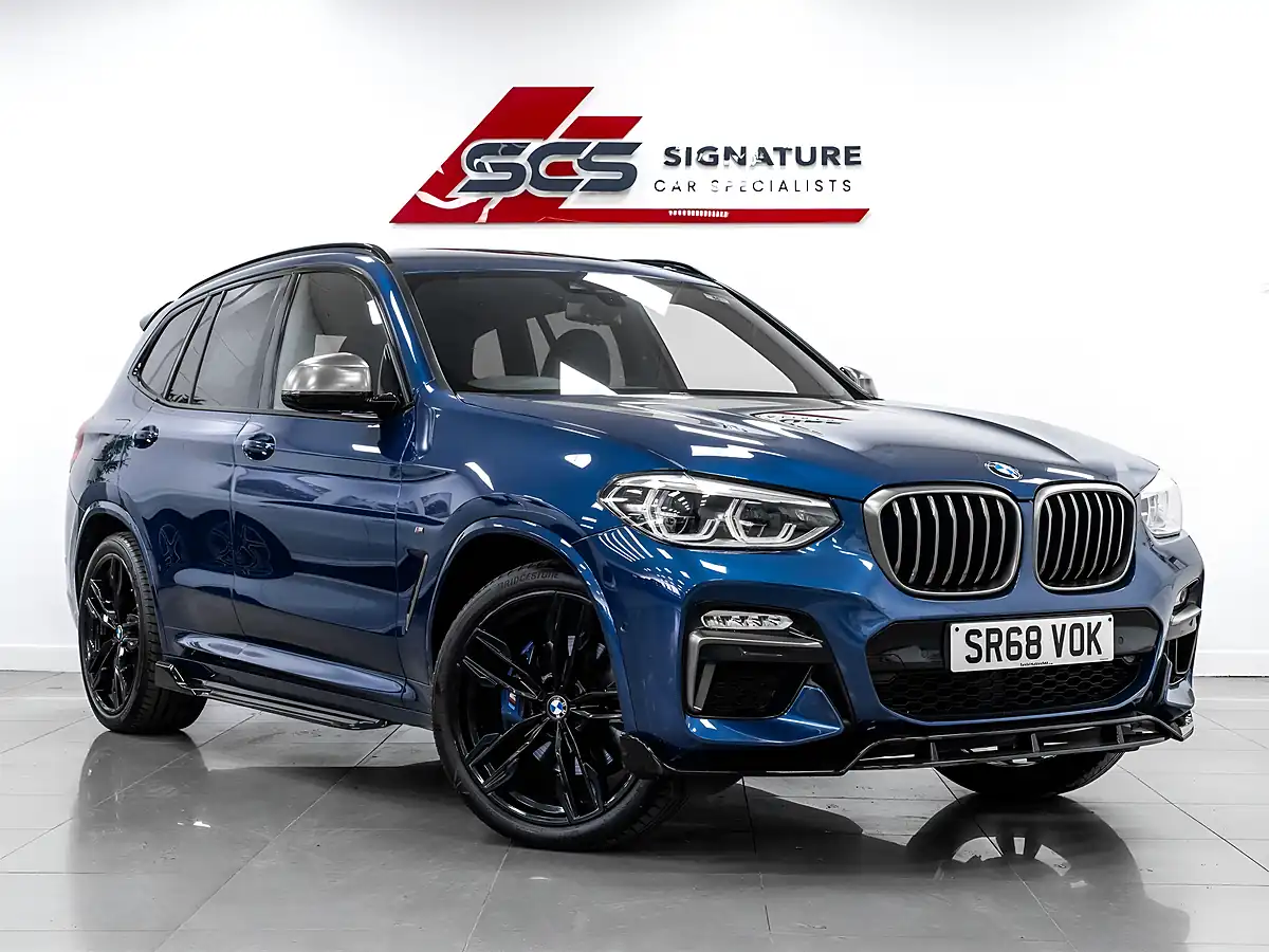 Used 2019 BMW X3 M Sport Phytonic Blue Metallic - Front View