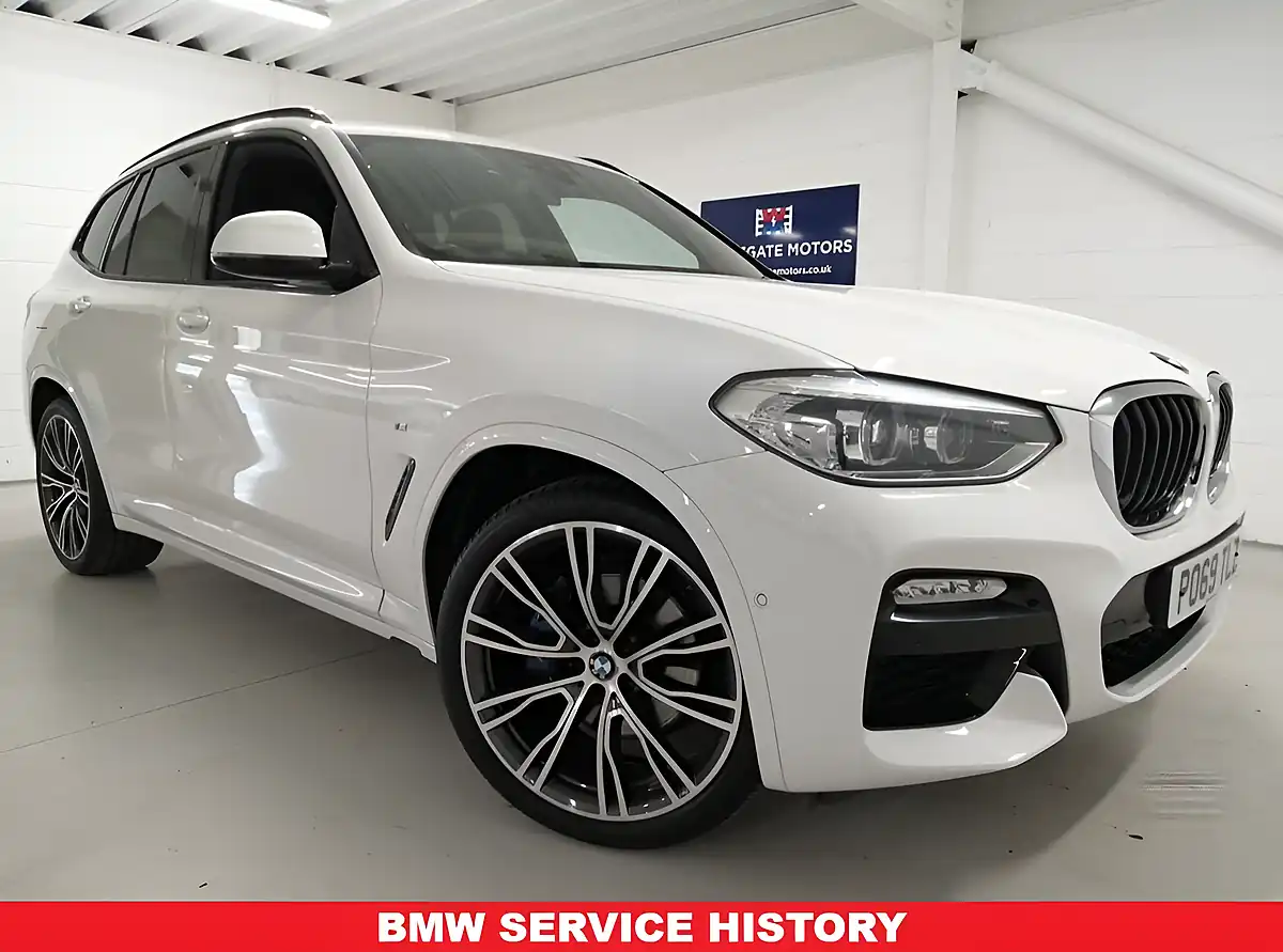 Used 2019 BMW X3 M Sport White - Front View