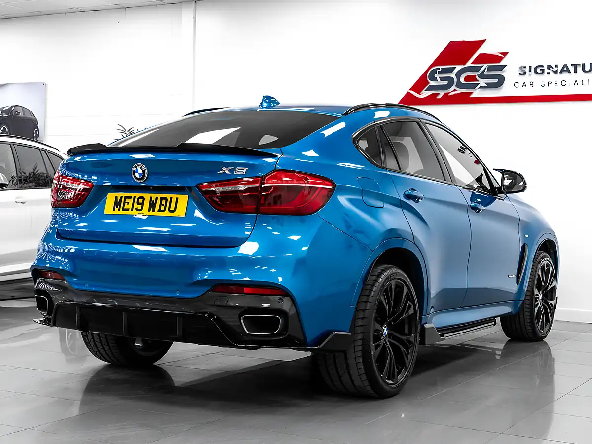 Used 2019 BMW X6 M Sport Edition Long Beach Blue - Interior and Exterior details 5
