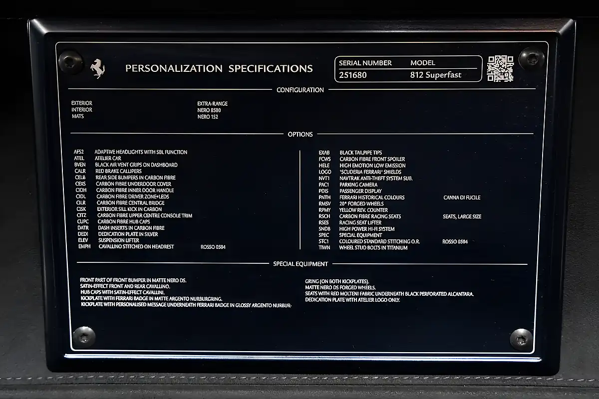 Used 2019 Ferrari 812 Superfast Atelier Grey - Interior and Exterior details 6